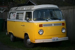 Yellow VW bus by Gordon Lee