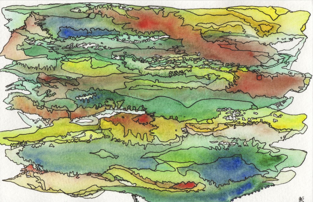 Everything is spoken for almost (watercolor) by Bridget Baker