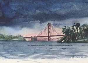 Golden Gate after Rain by Kate Peper