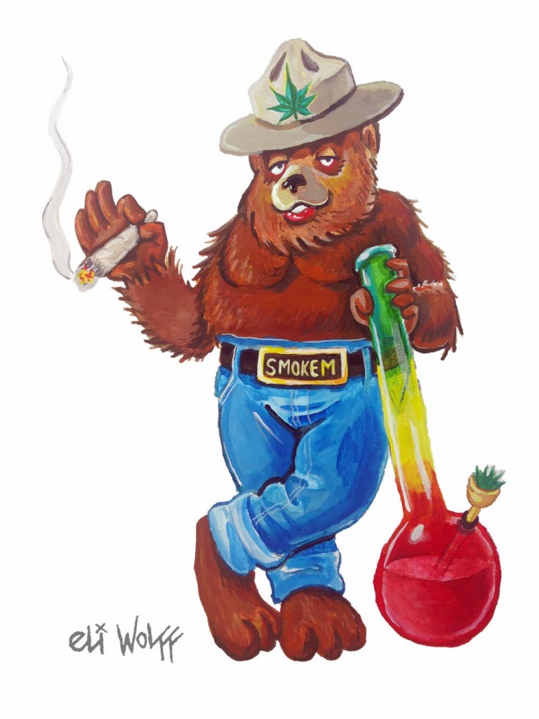 smoked out bear by Eli Wolff