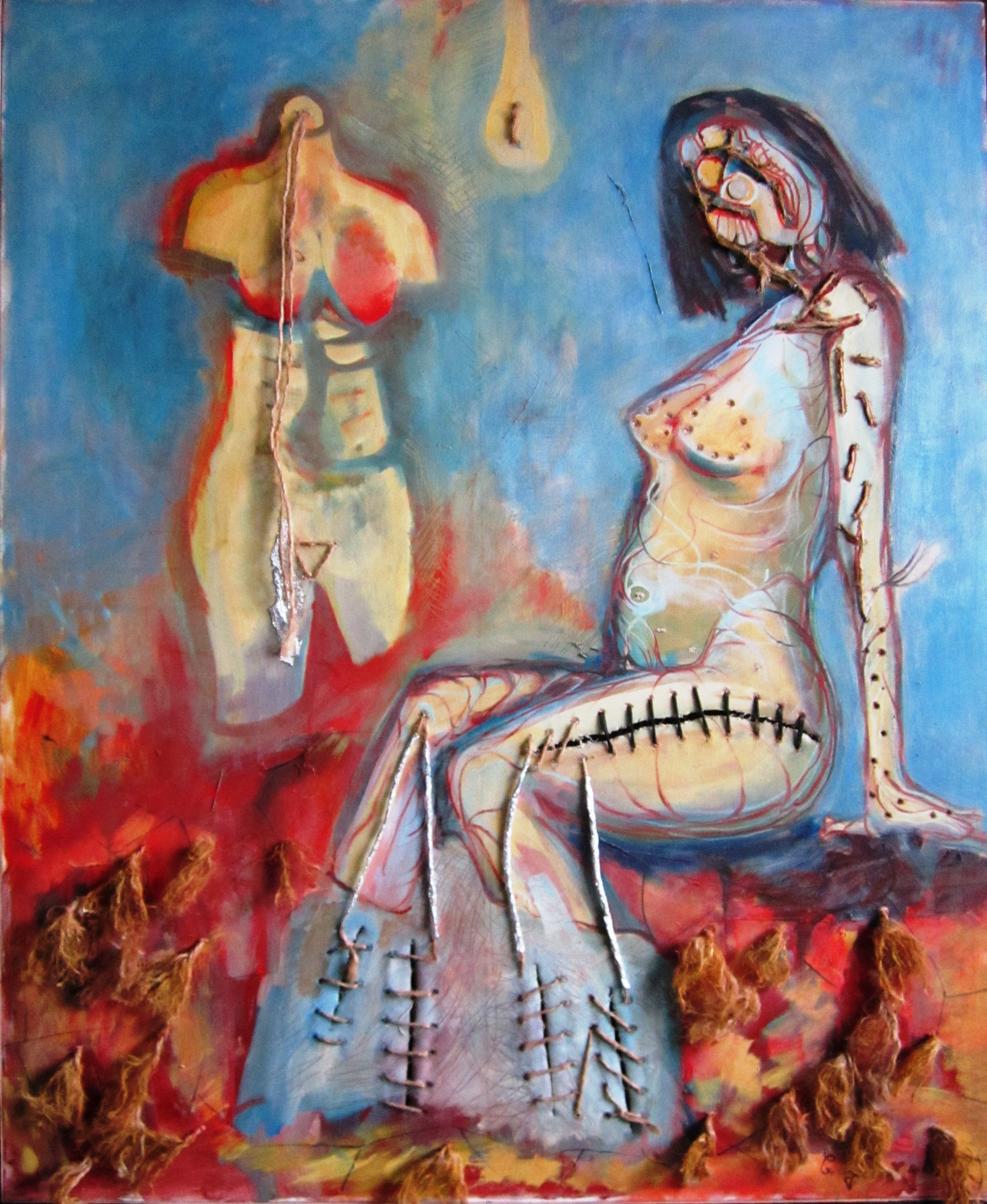 Lascivious materiality mixed technique 120x100cm februarie 2009